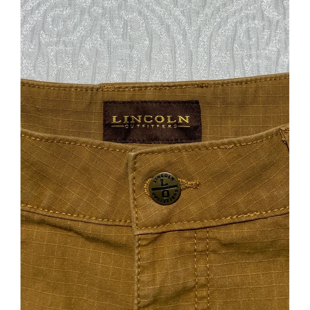 Lincoln‎ Outfitters Workwear Mens Brown Ripstop Cargo Shorts Size 34